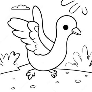 モ・ウィレムズのハト 塗り絵ページ