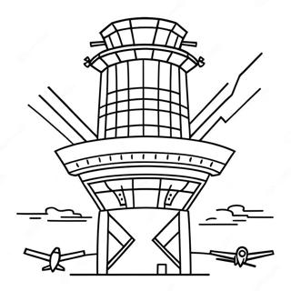 空港 塗り絵ページ