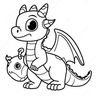 エンダードラゴン マインクラフト 塗り絵ページ