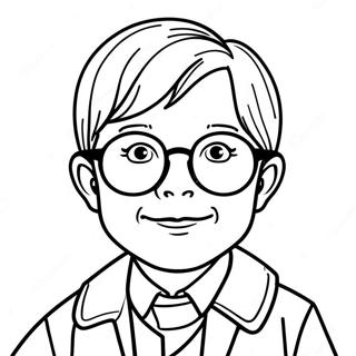 眼鏡 塗り絵ページ