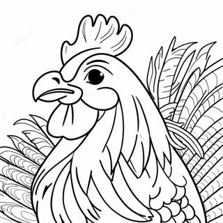 オンドリ 塗り絵ページ