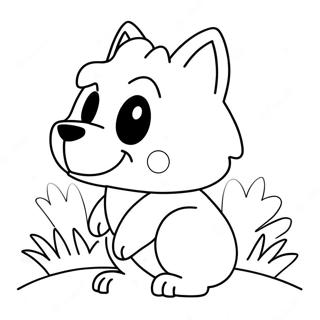 冒険好きなウォルフーの塗り絵 ぬりえ