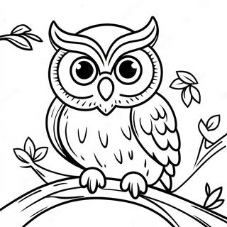 森の動物 塗り絵ページ