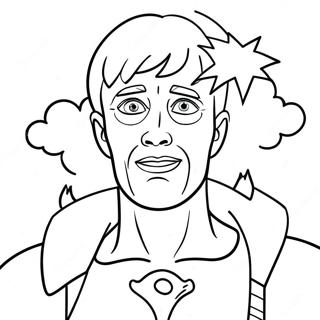 魔法の力を持つキーフ・センセン塗り絵 ぬりえ