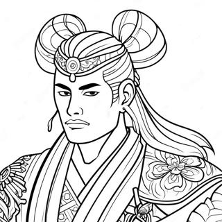 天元 宇髄 塗り絵ページ