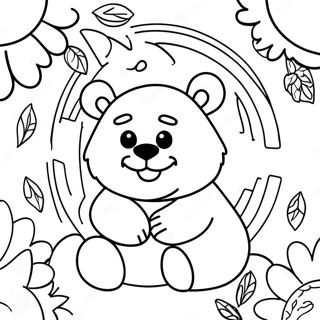 カラフルなグレイトフル・デッドのクマの塗り絵 ぬりえ