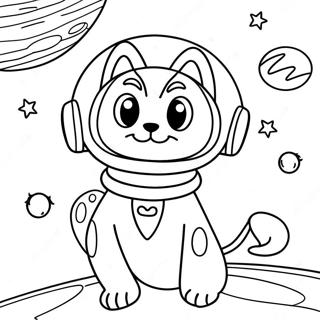 宇宙猫 ぬりえ