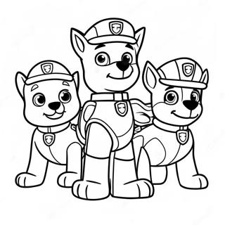 パウ・パトロールチームの救助の塗り絵 ぬりえ