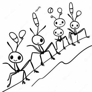 アリ 塗り絵ページ