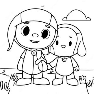 ポコヨとルーラの冒険の塗り絵 ぬりえ