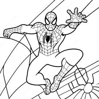 スパイダーマン 塗り絵ページ