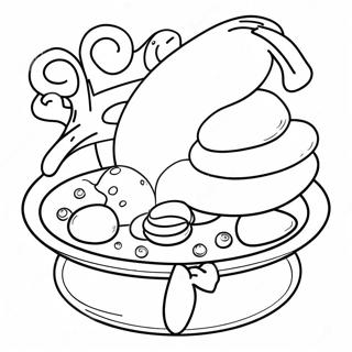 遊び心満載のグリーンエッグスとハムの塗り絵 ぬりえ
