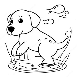 ラブラドール 塗り絵ページ