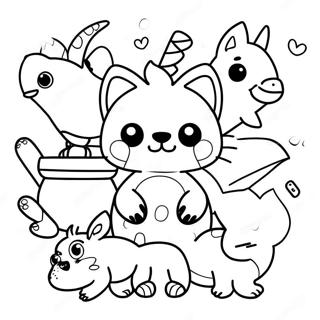 遊び心満載のインディー動物の塗り絵 ぬりえ
