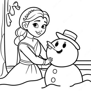 アナと雪の女王 塗り絵ページ