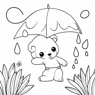 4月の雨は5月の花をもたらす ぬりえ